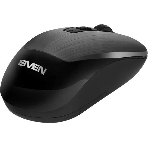 Мышь беспроводная SVEN RX-380W серый металлик, 1600 dpi, радиоканал, USB, кнопки - 4