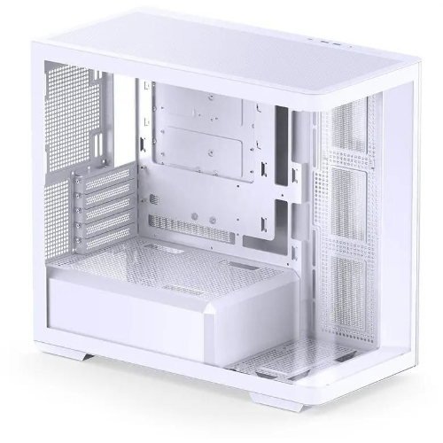 Корпус без блока питания JONSBO D300, Mini-Tower, TG, no fan, 2xUSB-A 3.2 + 1xUSB-C 3.2, mATX, mITX White
