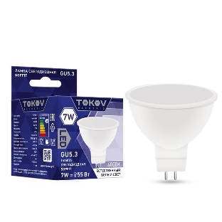 Лампа светодиодная TOKOV ELECTRIC 7Вт Soffit 4000К GU5.3 176-264В