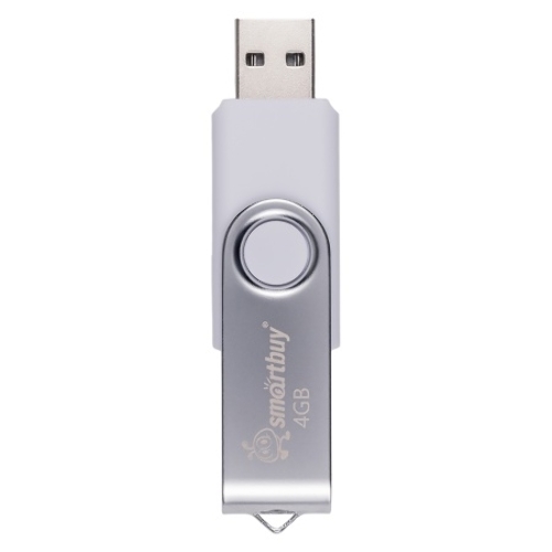 Флешка USB SmartBuy Twist White (SB004GB2TWW), 4GB, USB 2.0, R/W 15/5, белый