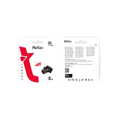 Флеш карта Netac P500 ECO MicroSDHC 8Gb C10 NT02P500ECO-008G-S