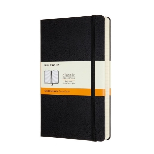 Блокнот Moleskine CLASSIC QP060 Large 130х210 мм, 240 страниц, линейка, твердая обложка, черный