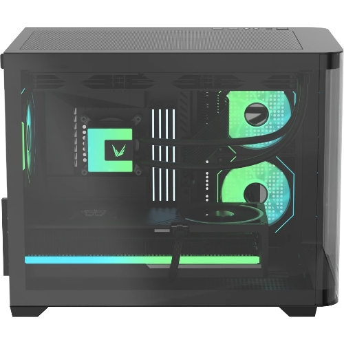 Компьютерный корпус AeroCool/Formula Crystal U2M Floe черный без БП mATX 1xUSB 3.0 1xUSB3.1 audio bott PSU