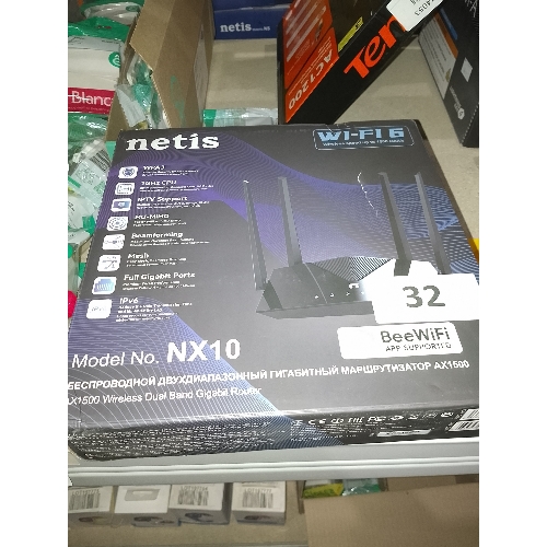 (Б/У) Wi-Fi маршрутизатор NETIS DUAL BAND 1000M WI-FI 6 EASY MESH NX10 [См.Описание!]