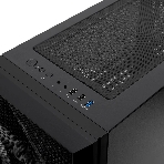 Компьютерный корпус без блока питания HSPD M340, Mesh Mid Tower, черный, TG, 0.5 SPCC, no fans, mATX, mITX, 165/350/200мм, 2x2.5