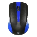 Мышь беспроводная Oklick 485MW черный/синий, 1200 dpi, радиоканал, USB, кнопки - 3