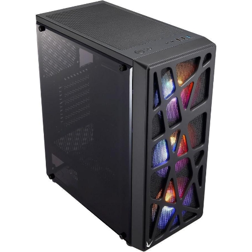 Компьютерный корпус Aerocool/Formula MANA черный без БП ATX 6x120мм 2xUSB 2.0 1xUSB 3.0 audio bott PSU
