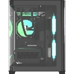 Компьютерный корпус AeroCool/Formula Crystal U2M Floe черный без БП mATX 1xUSB 3.0 1xUSB3.1 audio bott PSU