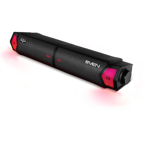 Саундбар мини SVEN SB-G1450, черный (10 Вт, питание USB, Bluetooth, подсветка)