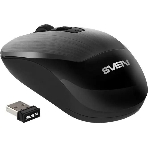 Мышь беспроводная SVEN RX-380W серый металлик, 1600 dpi, радиоканал, USB, кнопки - 4