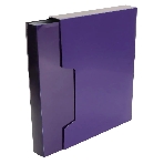 Папка с 80 прозрачными вкладками Бюрократ DeLuxe DLVBOX80BBERRY A4, пластик, 0.7мм, черничный в коробе