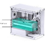 Корпус без блока питания JONSBO D300, Mini-Tower, TG, no fan, 2xUSB-A 3.2 + 1xUSB-C 3.2, mATX, mITX White
