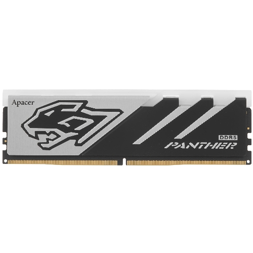 Оперативная память Apacer Panther RGB, DDR5, 16GB (1x16GB), 6000 MHz, CL40, с радиатором, черно-серый, RGB