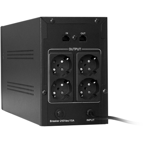 Источник бесперебойного питания ExeGate SpecialPro UNB-2200.LED.AVR.EURO.RJ 2200VA/1300W, LED, AVR, 4 евророзетки, RJ45/11, черный