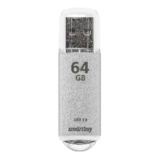 Флешка USB Smartbuy V-CUT SILVER (SB64GbVC-S3), 64Gb, USB 3.0, R/W 75/25, серебристый