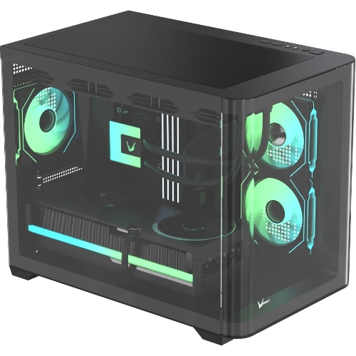 Компьютерный корпус AeroCool/Formula Crystal U2M Floe черный без БП mATX 1xUSB 3.0 1xUSB3.1 audio bott PSU