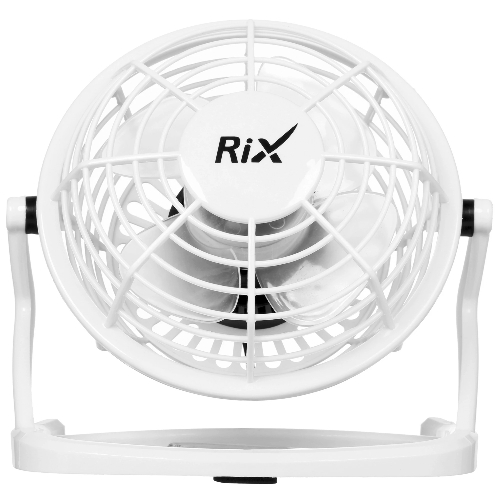 Вентилятор Rix RDF-1500USB белый, настольный, 2.5 Вт, 1 скорость, 10 см