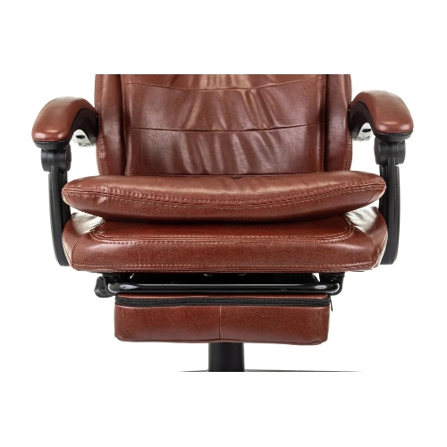 Кресло Бюрократ T-9950MSG-F/BROWN-PU коричневый, экокожа