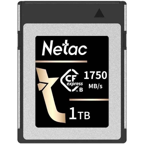 Флеш карта CFexpress 1Tb Netac CF2000 NT02CF2000-001T-S PCIe Gen 3x2 Type B cards, up to 1750MB/1650MB/