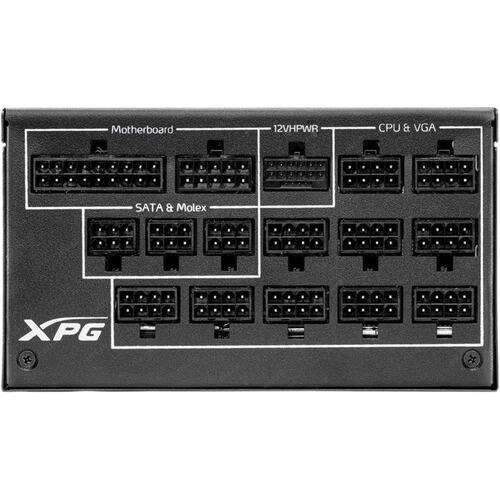 Блок питания ADATA XPG CYBERCORE II 1000W (CYBERCOREII1000P-BKCEU), 1000Вт, 80 PLUS Platinum, 120мм, модульный, черный