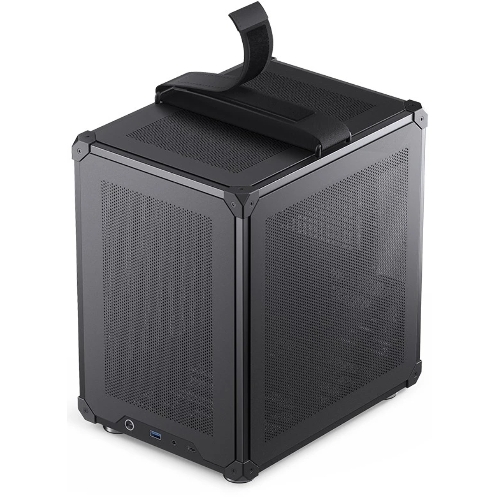Компьютерный корпус JONSBO C6-ITX Black ITX без БП, боковая панель из закаленного стекла, mini-ITX, черный