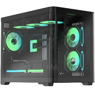 Компьютерный корпус AeroCool/Formula Crystal U2M Floe черный без БП mATX 1xUSB 3.0 1xUSB3.1 audio bott PSU