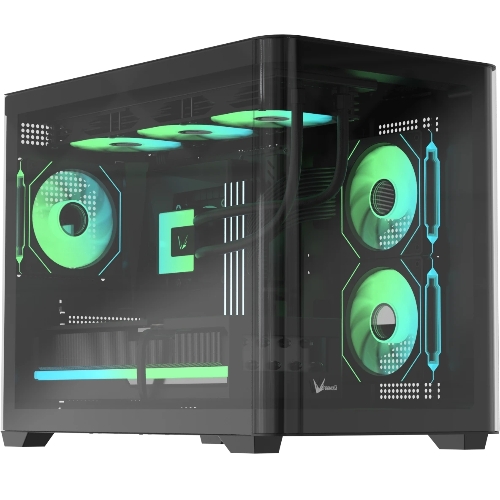 Компьютерный корпус AeroCool/Formula Crystal U2M Floe черный без БП mATX 1xUSB 3.0 1xUSB3.1 audio bott PSU