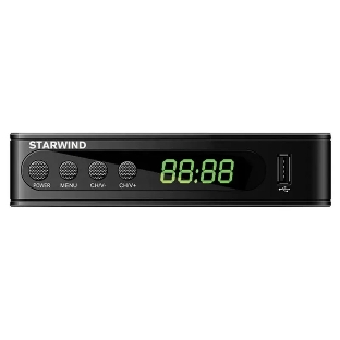 Приставка для цифрового ТВ Starwind CT-200 черный, DVB-T2, DVB-T, DVB-C, HDMI, USB 2.0 х2