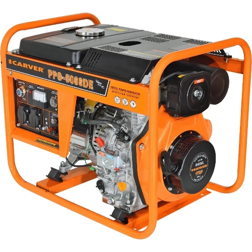 Электрогенератор бензиновый Carver PPG-5000DE, 3.6 кВт, 101 дБ, 75 кг
