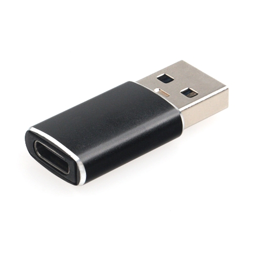 Переходник USB3.1 Cablexpert A-USB3.1-AMCF, AM/Type-C(F), 5 Гбит/с, QC3.0, метал.корпус, Pro, черный, пакет