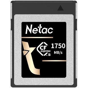 Флеш карта CFexpress 512Gb Netac CF2000 NT02CF2000-512G-S PCIe Gen 3x2 Type B cards, up to 1750MB/1650MB/
