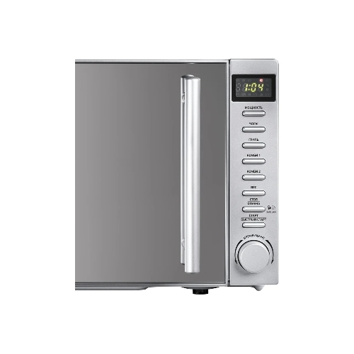 Микроволновая печь BBK 20MWG-733T/BS-M серебристый, 20 л, 700 Вт, переключатели - тактовый механизм, кнопки