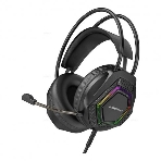 Проводные наушники Borofone BO105 Thunder черный, полноразмерные, RGB-подсветка