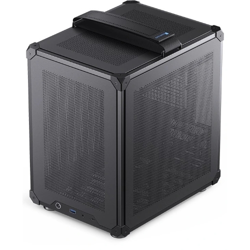 Компьютерный корпус JONSBO C6-ITX Black ITX без БП, боковая панель из закаленного стекла, mini-ITX, черный