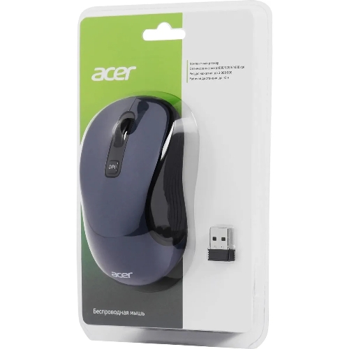 Мышь беспроводная Acer OMR306 черный/серый, 1600 dpi, радиоканал, USB, кнопки - 6