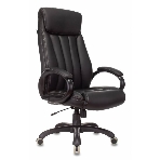 Кресло Бюрократ T-9922N Leather Venge Black черный, экокожа