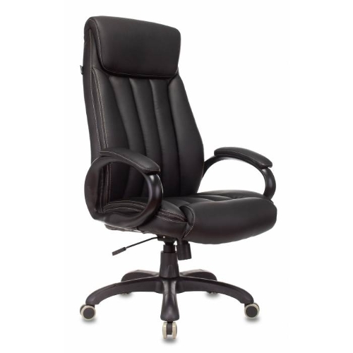 Кресло Бюрократ T-9922N Leather Venge Black черный, экокожа