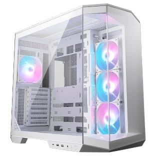 Компьютерный корпус MSI MAG Pano 100R PZ WHITE, Mid Tower, ATX, 2xUSB 3.2 Gen 1, 1xUSB 3.2 Gen2 Type-C, 3x120мм ARGb Reverse Blade Fan, 1x120мм ARGb Fan, ARGb+PWM Control Board,Tempered Glass Window, Brown Box