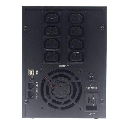 Источник бесперебойного питания (ИБП) Raskat HIL-3000VA (3000VA, 1800Вт, 8xIEC320, LCD, USB type-B, 2xRJ-45)