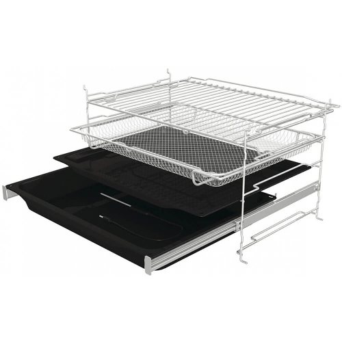 Встраиваемая электрическая духовка Gorenje BP6138B, объем 77 л, макс. температура 320 градусов, сенсорное/поворотное управление, Wi-Fi, пиролитическая очистка, телескопические направляющие на одном уровне, термощуп, AirFry, автоматические программы, динамическая система охлаждения, многоуровневое приготовление, PerfectGrill, энергоэффективность А+, черный
