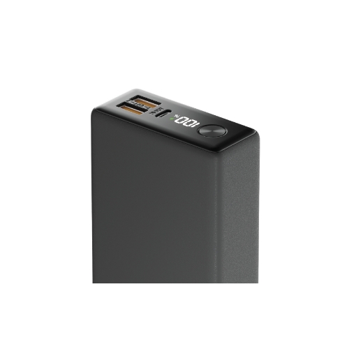Портативный аккумулятор OLMIO QX-20, 20000mAh, 22.5W, QuickCharge3.0/PowerDelivery, LCD, графитовый