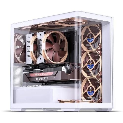 Корпус без блока питания JONSBO D300, Mini-Tower, TG, no fan, 2xUSB-A 3.2 + 1xUSB-C 3.2, mATX, mITX White