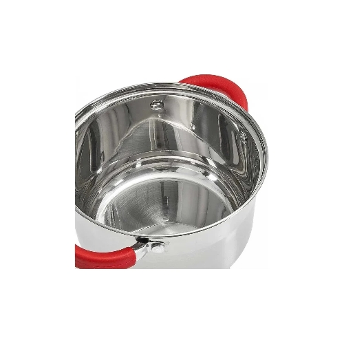 Кастрюля WEBBER BE-340/2 2,2 л, 16 см, нержавеющая сталь, индукция, со стеклянной крышкой