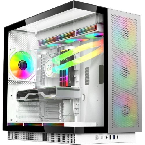 Компьютерный корпус ACD Phantom 100 ATX, Type-C + 2XUSB 3.0+HD audio combo, 4X120мм ARGb fans+Remote control, See View case, TG, Aluminum.