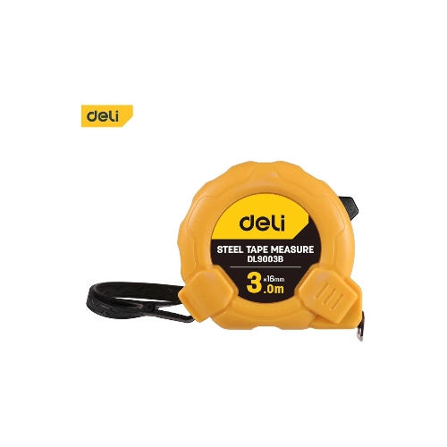 Рулетка Deli DL9003B 3мx16мм Метрическая. Корпус ударопрочный.