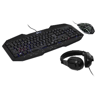 Комплект клавиатура+мышь Oklick HS-HKM100G проводной, USB, 2400 DPI, чёрный