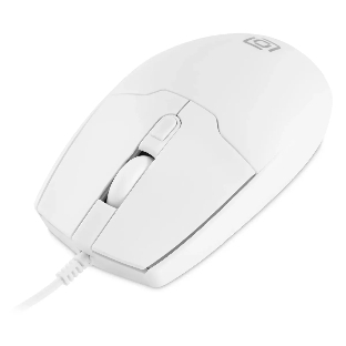 Мышь проводная Oklick 147M белый, 2000 dpi, USB, кнопки - 4