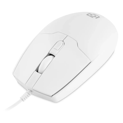 Мышь проводная Oklick 147M белый, 2000 dpi, USB, кнопки - 4
