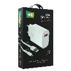Сетевое зарядное устройство MORE CHOICE (4620202553423) NC09m 1USB 3.0A QC3.0 15W, белый