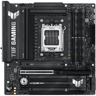 Материнская плата ASUS TUF GAMING B850M-PLUS WIFI, AM5, AMD B850, 4xDDR5, 4xSATA, 3xM.2, 1xPCIe 4.0 x16, 1xHDMI, 1xDP, 1x 2.5Gb LAN, 1xUSB-C 20Gbps, 3xUSB-A 10Gbps, 4xUSB-A 5Gbps, 4xUSB-A 2.0, 7.1, micro-ATX